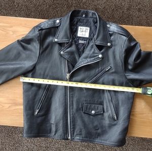 Leather biker style jacket